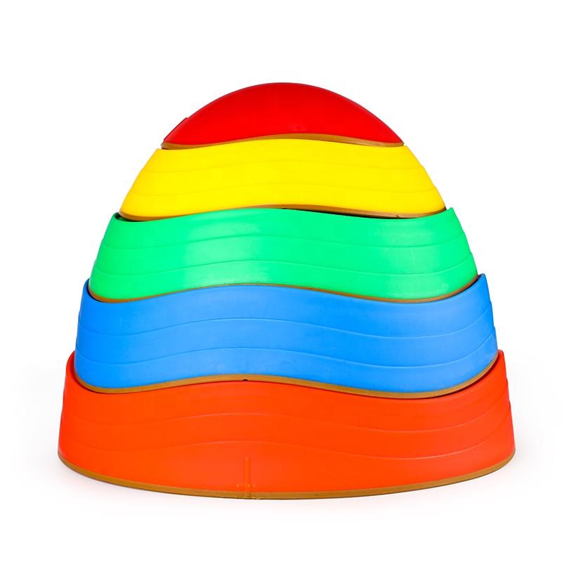 Rainbow Balance Stepping Stone Crossing River Balance Game Exercise Coordination 5