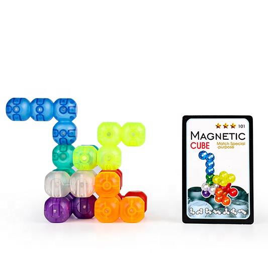 Translucent Colors Kids Magnetic Toy Magnetic Cube Toy Intellectual 3