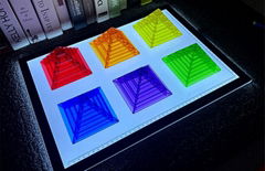 Kaiher New 3D Puzzle Brain Teasers Intelligence Magic Tower Translucent Pyramid