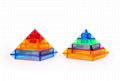 Kaiher New 3D Puzzle Brain Teasers Intelligence Magic Tower Translucent Pyramid  2