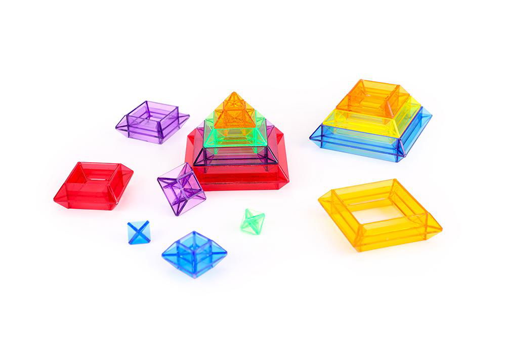 Kaiher New 3D Puzzle Brain Teasers Intelligence Magic Tower Translucent Pyramid  3