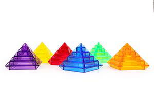 Kaiher New 3D Puzzle Brain Teasers Intelligence Magic Tower Translucent Pyramid  4