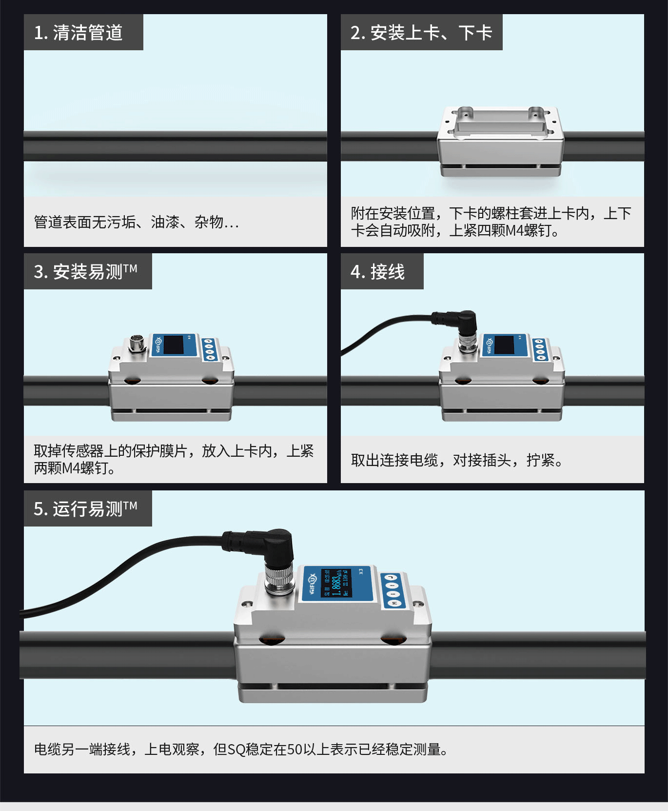外夹式超声波流量计 4