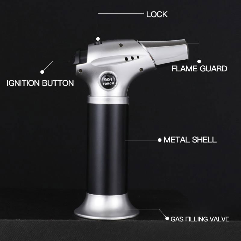 GF901 custom best refillable butane gas wholesale torch lighter 2