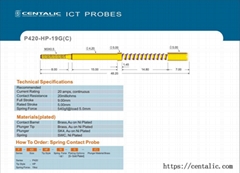 High-Current Probe Pogo Pin P420 Series for Electronic Test