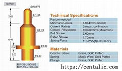 Battery Contact Probe Test Pogo Pin BIP39 for Connector Application