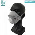 FFP2 Activated Carbon Air Anti-Pollution Filter Anti-Smoking Pm2.5 Face Mask Car 2