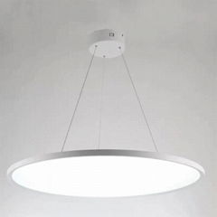 36W Round Black Living Room Aluminum Alloy Modern Led Hanging Light Ceiling