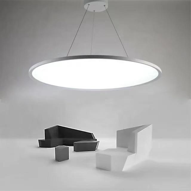 36W Round Black Living Room Aluminum Alloy Modern Led Hanging Light Ceiling  3