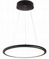 36W Round Black Living Room Aluminum Alloy Modern Led Hanging Light Ceiling  4