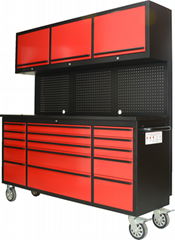 HTC7218RC 72inch 15 Drawers Tool Chest With Up Cabinet & Pegboard