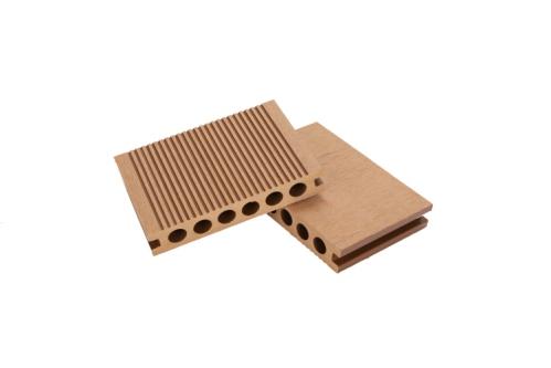 WPC Decking with Round Holes 140mm*25mm Wood Grain 2