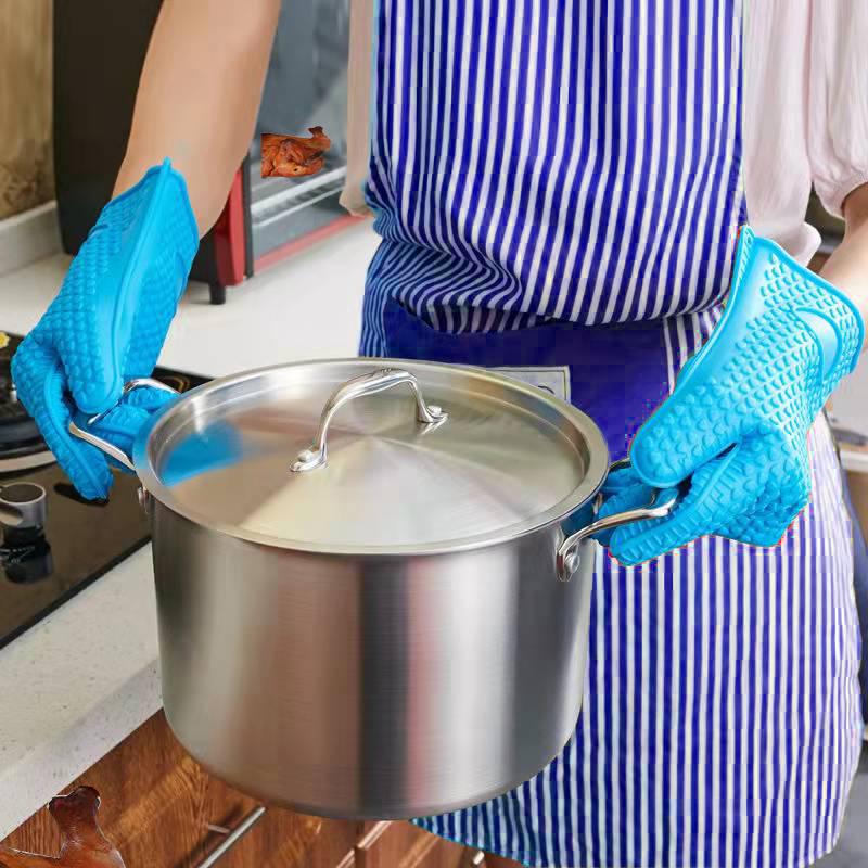 Silicone Gloves Anti-scalding Gloves for Oven Microwave Oven 4