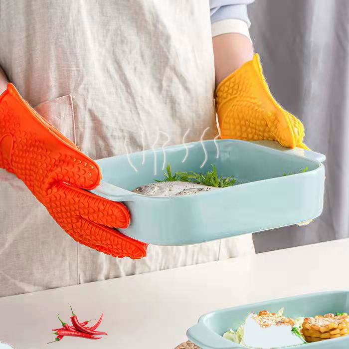 Silicone Gloves Anti-scalding Gloves for Oven Microwave Oven 5