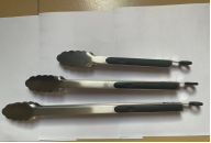 硅膠食品夾烘培耐高溫不鏽鋼食物夾燒烤牛排夾 2