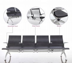 Airport Furniture Hospital Waiting Room Chairs Station Waiting Bench Chair