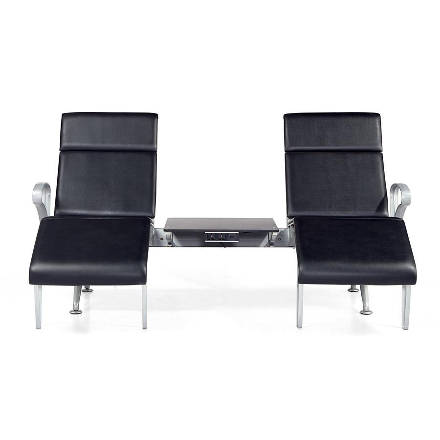 Luxury 2 Seater Airport Vip Lounge Chair Waiting Chair With Middle Table 4