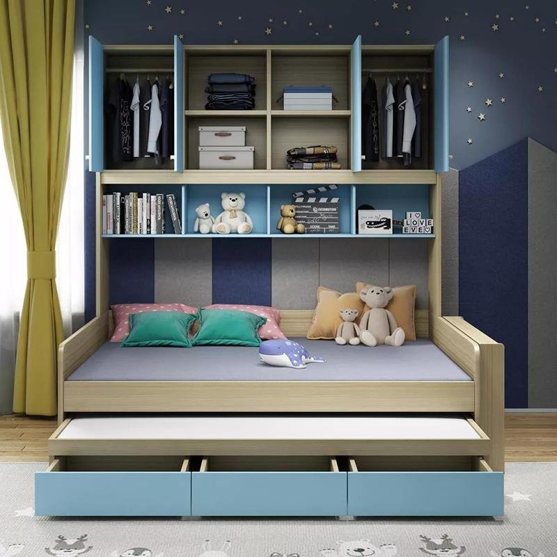 Umikk Kids Beds Solid Wood Frame Customized Wooden Furniture Bed Bunk Bed OEM 3