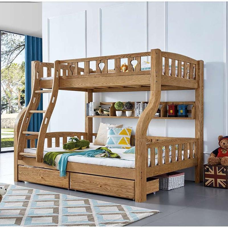 Umikk Kids Beds Solid Wood Frame Customized Wooden Furniture Bed Bunk Bed OEM 4