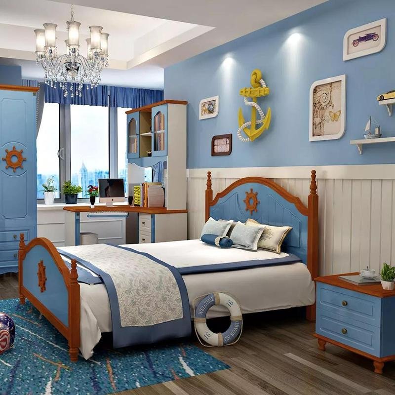 Umikk Kids Beds Solid Wood Frame Customized Wooden Furniture Bed Bunk Bed OEM 5