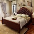 Umikk Solid Wood Bed Frame Easy Assembly with Vintage Headboard Customized Woode 2