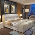 Umikk Leather Wooden Bed Queen Size Bedroom Bed Customized Furnitur Bed 2