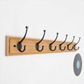 Oil Rubbed Bronze double robe white wood wall coat hat hooks wire rack Wall Moun