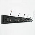 Oil Rubbed Bronze double robe white wood wall coat hat hooks wire rack Wall Moun 4