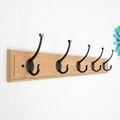 Oil Rubbed Bronze double robe white wood wall coat hat hooks wire rack Wall Moun 5