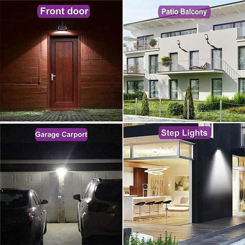 Solar Street Lights Outdoor Waterproof Motion Sensor Wall LED Lamp with 3 Light 2