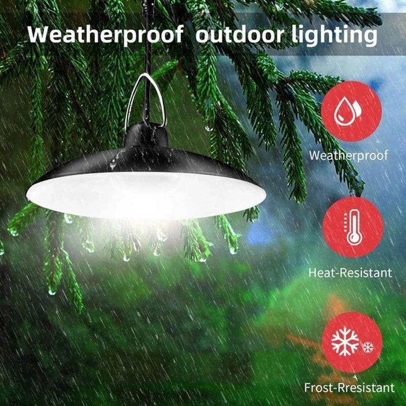 Solar Pendant Light Outdoor Waterproof LED Lamp Double-head Chandelier Decoratio 2