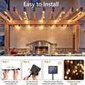 Solar String Lights Outdoor 60 Led Crystal Globe Lights with 8 Modes Waterproof  2