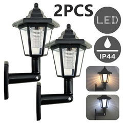 Solar Light Outdoor LED Solar Sconce Retro Led Wall Lamp Lantern Garden Decor