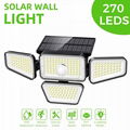 LED/COB Solar Street Light Multiple Head Wall-Mounted Motion Sensor Waterproof  1