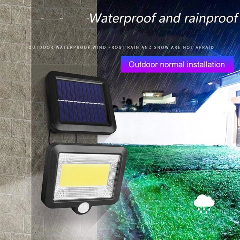 COB LED Solar Wall Light PIR Motion Sensor Floodlight Waterproof Outdoor Garden 3