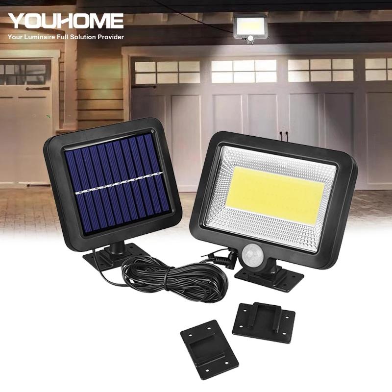 COB LED Solar Wall Light PIR Motion Sensor Floodlight Waterproof Outdoor Garden 5