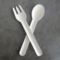 Paper Pulp Bamboo Cutlery Disposable Dessert Fork