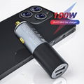 High Power 100W Car Charger USB Type C PPS Mini Fast Charger with LED Indicator