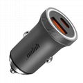 Mini Size Metal Dual USB Car Charger QC 3.0 Quick Charger Mobile Phone Charger  2