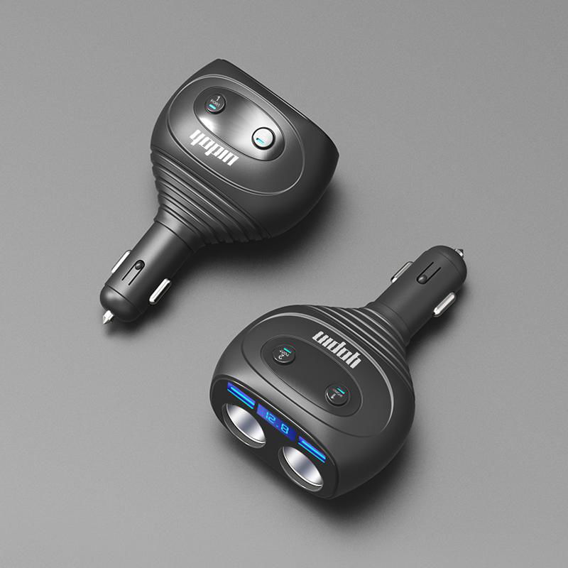 3.1A Dual USB Car Charger LED Voltage Display with Cigarett Socket&On-off Switch 5