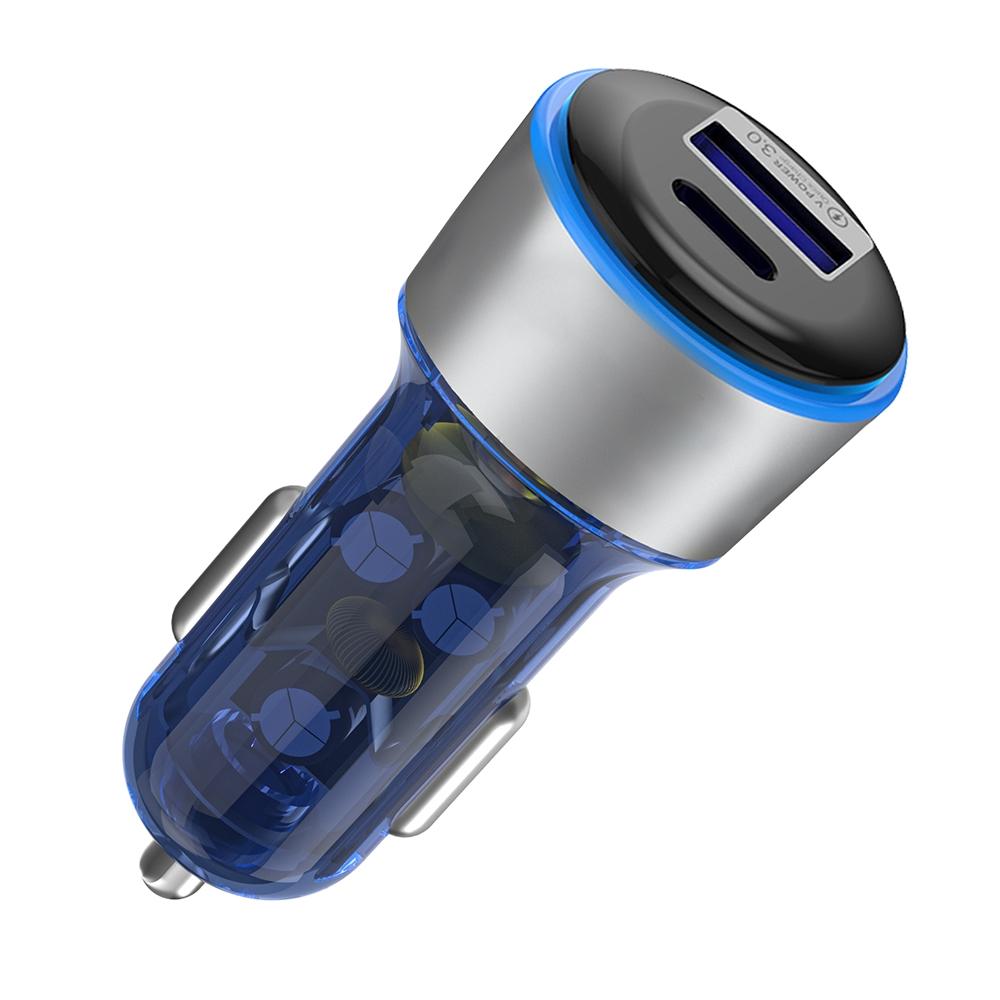 PD 40W Dual Type C Fast Car Charger Mobile Phone Charger with two USB-C ports 5