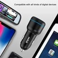 ABS USB Car Charger QC 3.0 PD Fast Car Charger Adapter for Mobile Phone Device