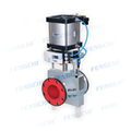 Pneumatic pinch valve with positioner