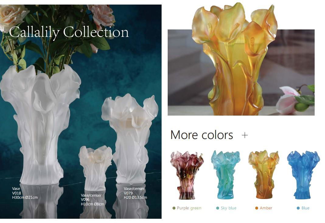 Luxury Crystal Callalily Flower Vase Home Decoration Wedding Table Centrepiece 3