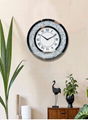 50X50X3.5cm crushed jewel round wall clock/mirror clock 2