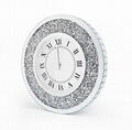 50X50X3.5cm crushed jewel round wall clock/mirror clock 4