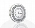 50X50X3.5cm crushed jewel round wall clock/mirror clock
