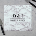 30cm x 28cm x0.5cm •	Personalised Marble Effect Glass Chopping Board 2