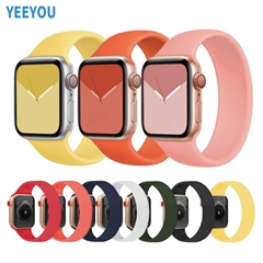 YEEYOU Sport Watch Band Straps for Apple iWatch Series 7 Elastic Rubber Silicone