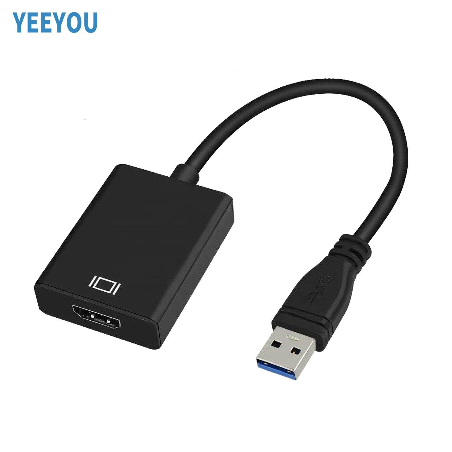 080P HD Portable USB 3.0 To HDM I converter Audio Video Adapter